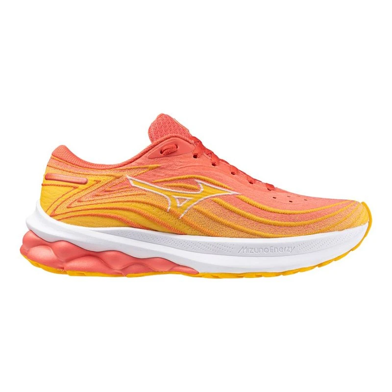 Mizuno Womens Wave Skyrise 5 Running Shoes Orange Sportpursuit