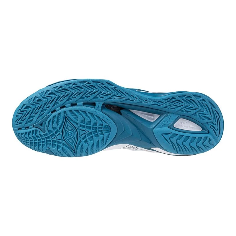 Mizuno Chaussures de handball Wave Mirage 5 Homme Blanc SailorBlue Ar