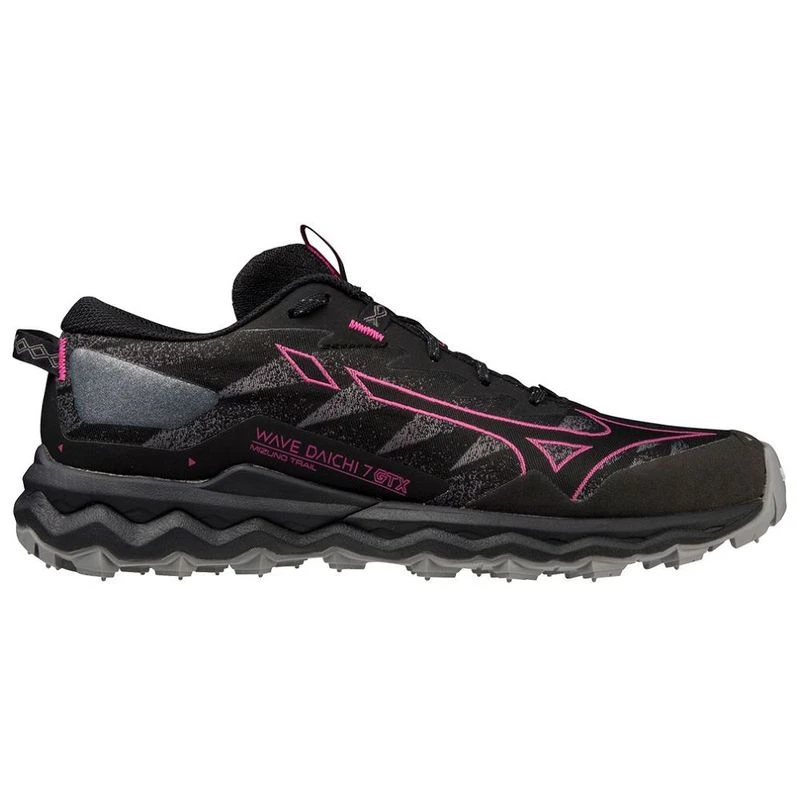 Mizuno Womens Wave Daichi 7 GTX Trail Running Shoes Black Fuchsia Fed
