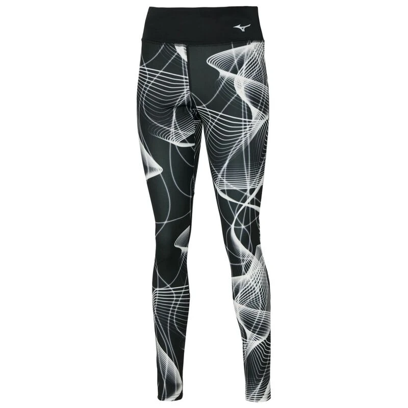 Mizuno Womens Printed Tights (Black)
