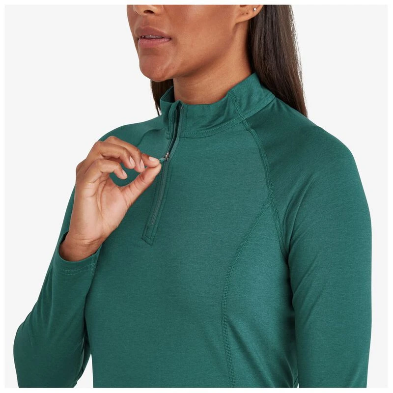 Montane Womens Dart Thermo Zip Neck Baselayer Wakame Green Sportpu