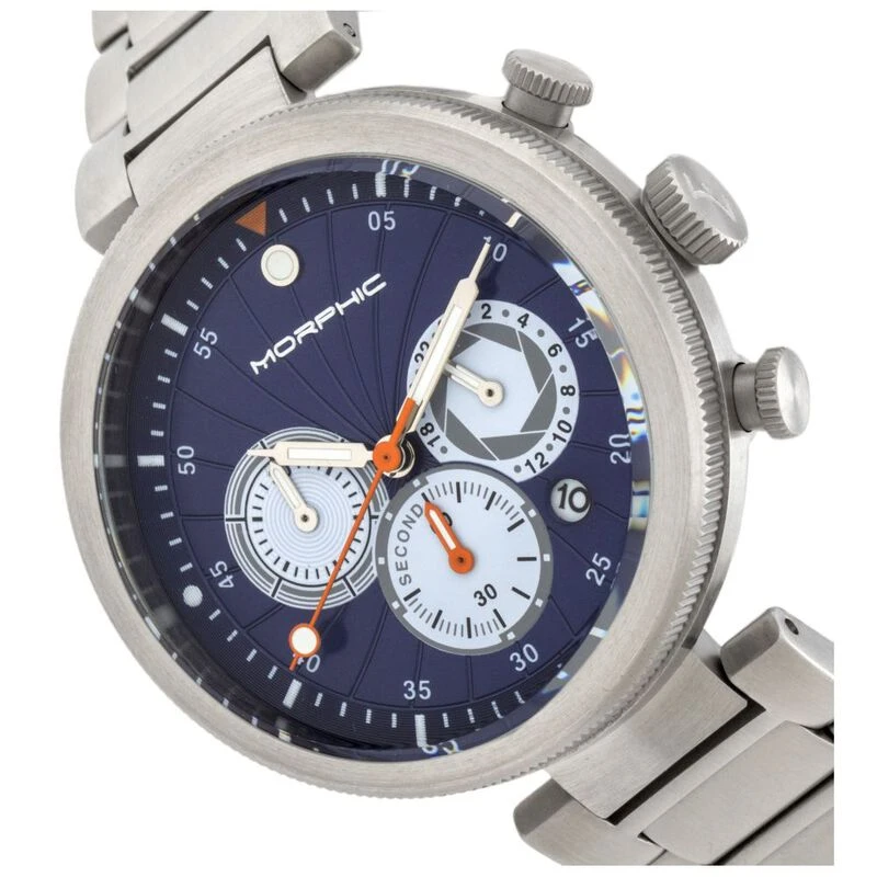 Morphic M87 Series Chronograph Bracelet Heren Casual Horloge Zilverkl