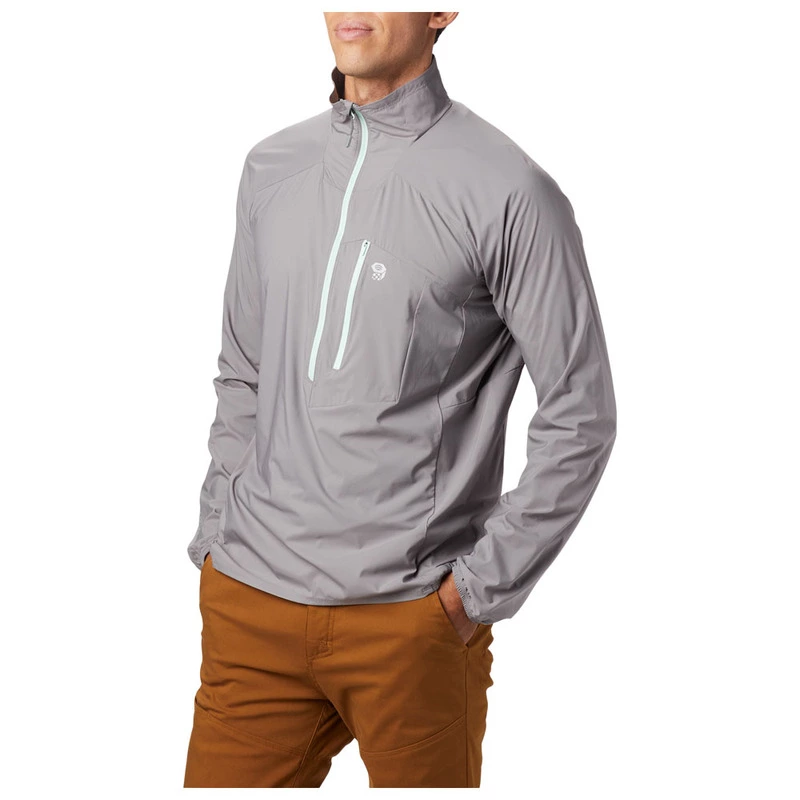 Mountain Hardwear Mens Kor Preshell Pullover Manta Grey Sportpursu