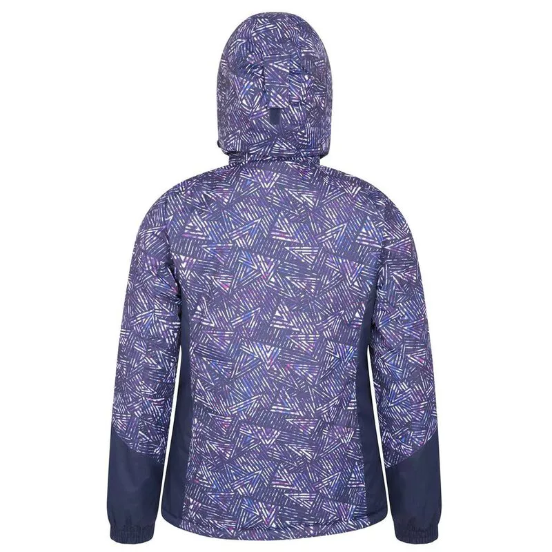 Mountain Warehouse Womens Dawn Ski Jacket Printed Navy Sportpursui