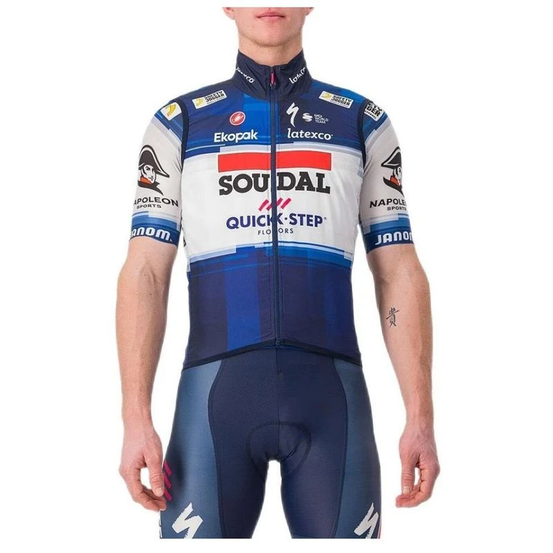 Castelli Mens Pro Light Wind Soudal Quick Step 2023 Gilet Dark Blue W