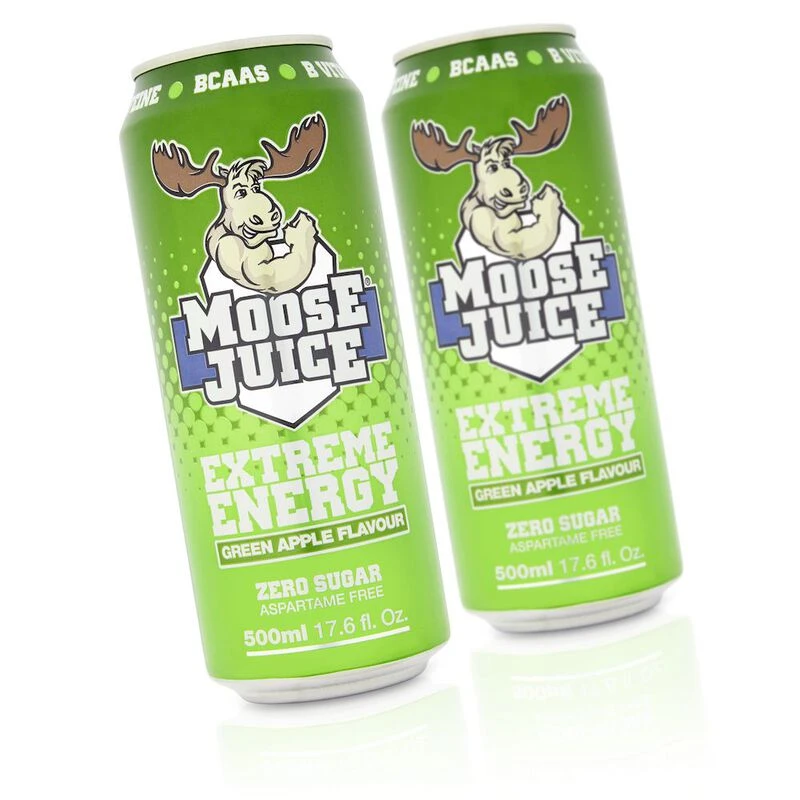 Muscle Moose Moose Juice Energy and BCAA Drink (12 x 500ml Green App