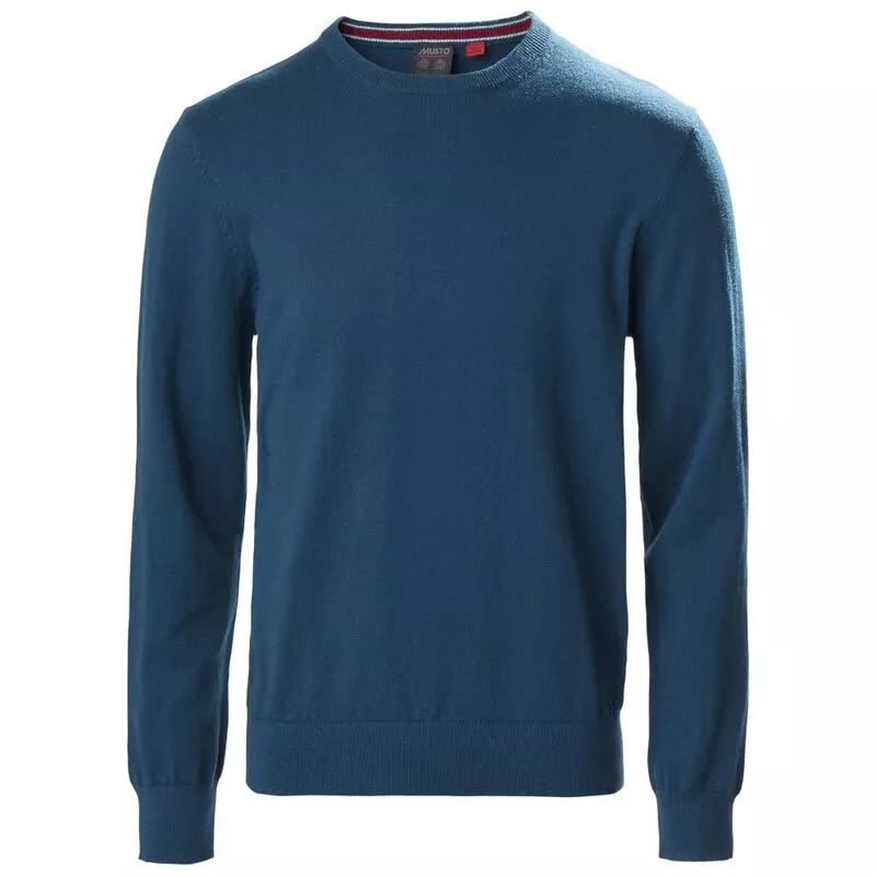 Musto Mens Portofino Crew Knit Pullover Deep Sea Sportpursuit