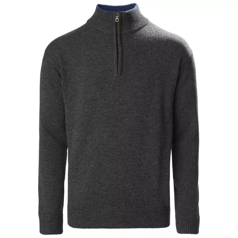 Musto Mens Country Zip Neck Knit Pullover Charcoal Sportpursuit