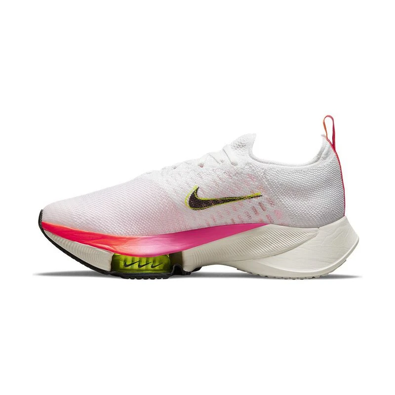 Nike Womens Air Zoom Tempo Next% Flyknit Running Shoes (White/Black/Wa