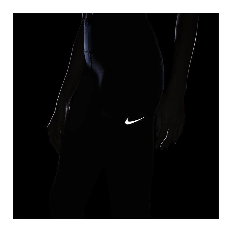 Nike Womens Epic Luxe Cool Cropped Leggings (Black/Reflective Silver)