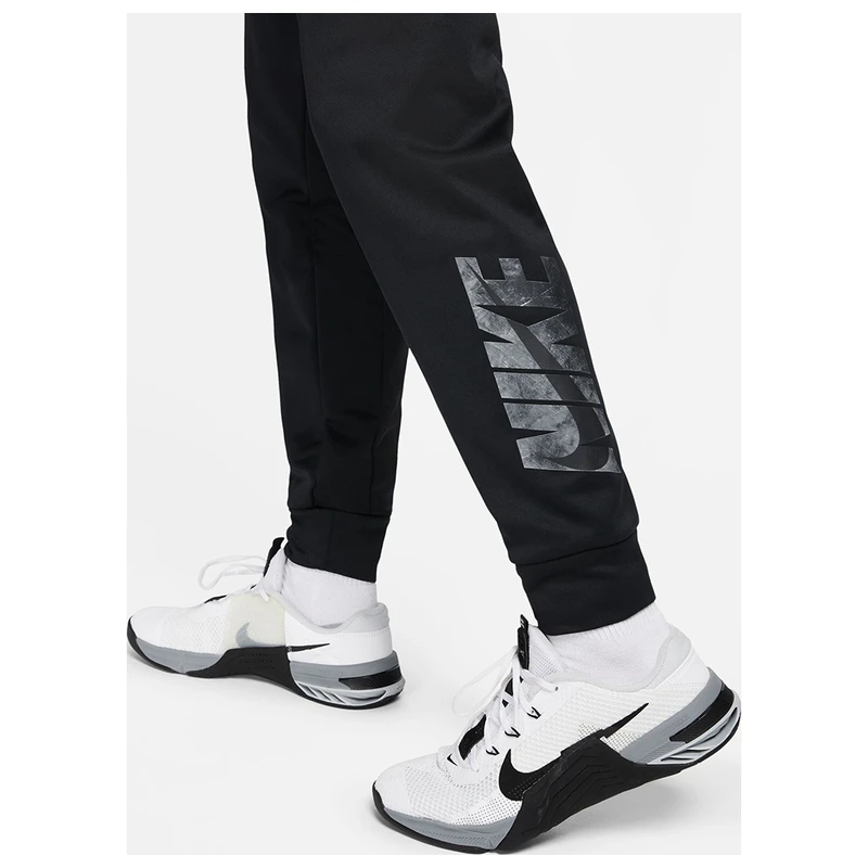 Nike Mens Therma-FIT Tapered Swoosh Trousers (Black) | Sportpursuit.co