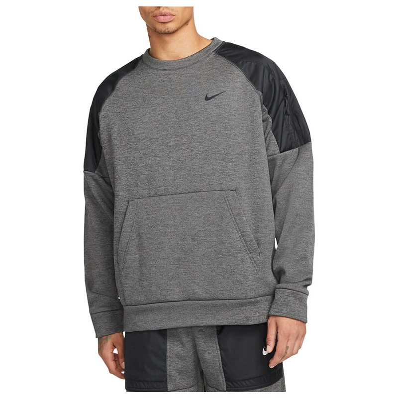 Nike Mens Therma-FIT Novelty Long Sleeve Top (Charcoal Heathr/Black/Bl