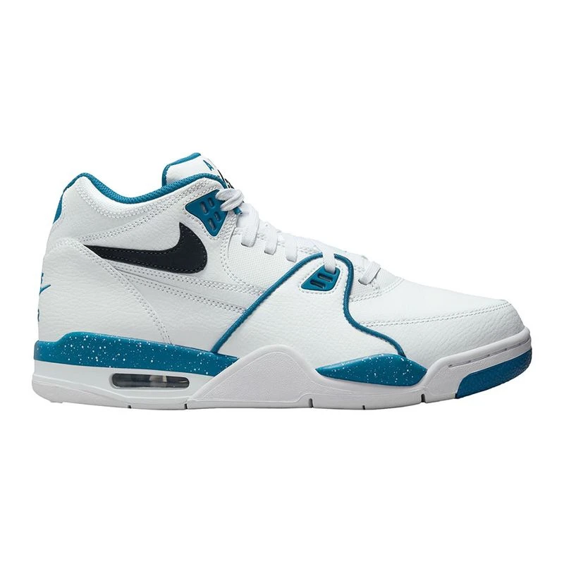 Nike Mens Air Flight 89 Casual Shoes White Dark Obsidian Brigade Blue