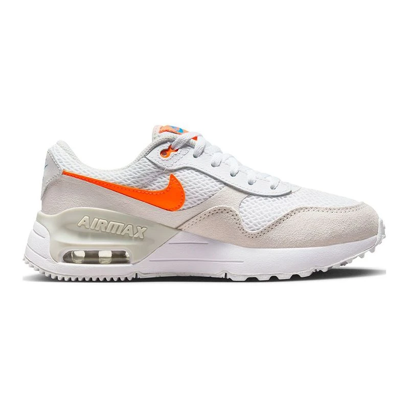 Nike Kids Air Max Systm (GS) Casual Shoes (White/Total Orange Phantom
