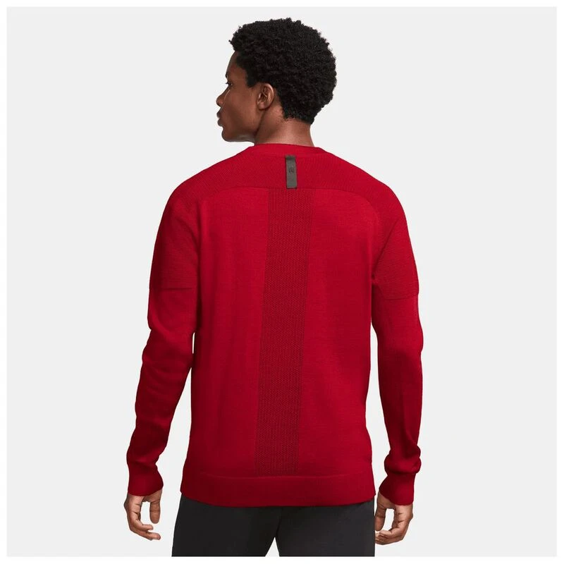 voordat Zijdelings vertaling Nike Mens Tiger Woods Knit Golf Long Sleeve Top (Gym Red/Black) | Spor