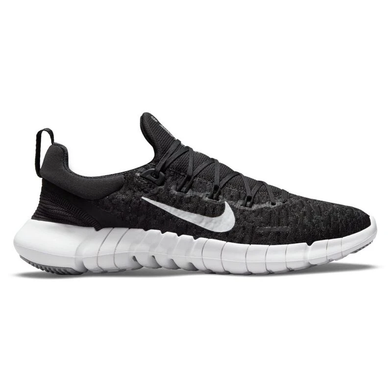 Nike Womens Free Run 5.0 Running Shoes (Black/White/Dk Smoke Grey) | S