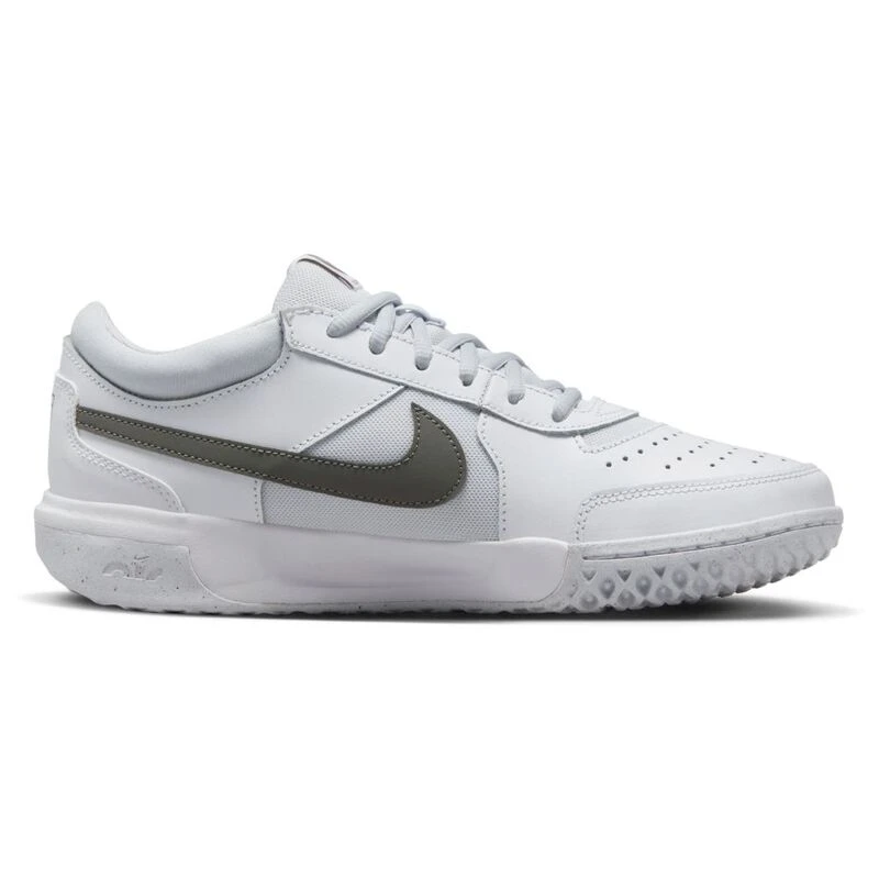 Nike Womens NikeCourt Air Zoom Lite 3 Tennis Shoes White Flat Pewter