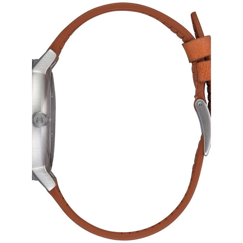 Nixon Mens Rollo 38 Watch Silver Tan Sportpursuit