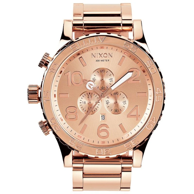 Nixon Mens 51 30 Chrono V1 Watch Rose Gold Sportpursuit