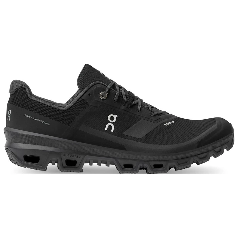 On Running Womens Cloudventure Waterproof Shoes Black Sportpursuit