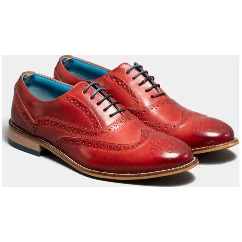 Oswin Hyde Mens Winston Shoes (Cherry) 