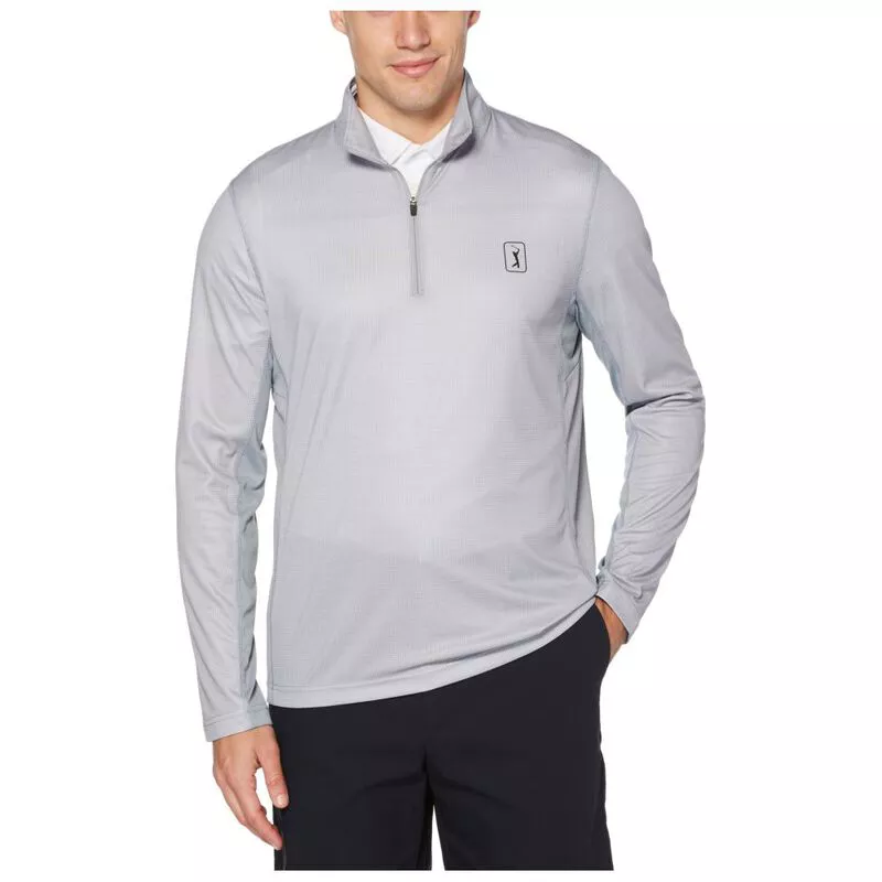 PGA TOUR Mens Long Sleeve 1/4 Zip Layering Pullover