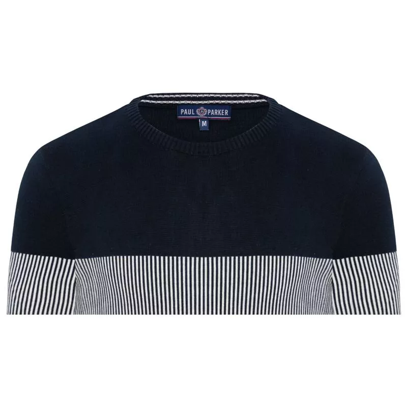Paul Parker Mens KE182 Pullover Navy Ecru Sportpursuit