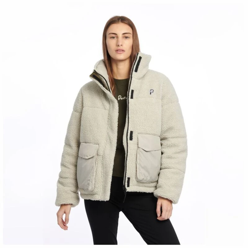 Grey borg jacket womens discount
