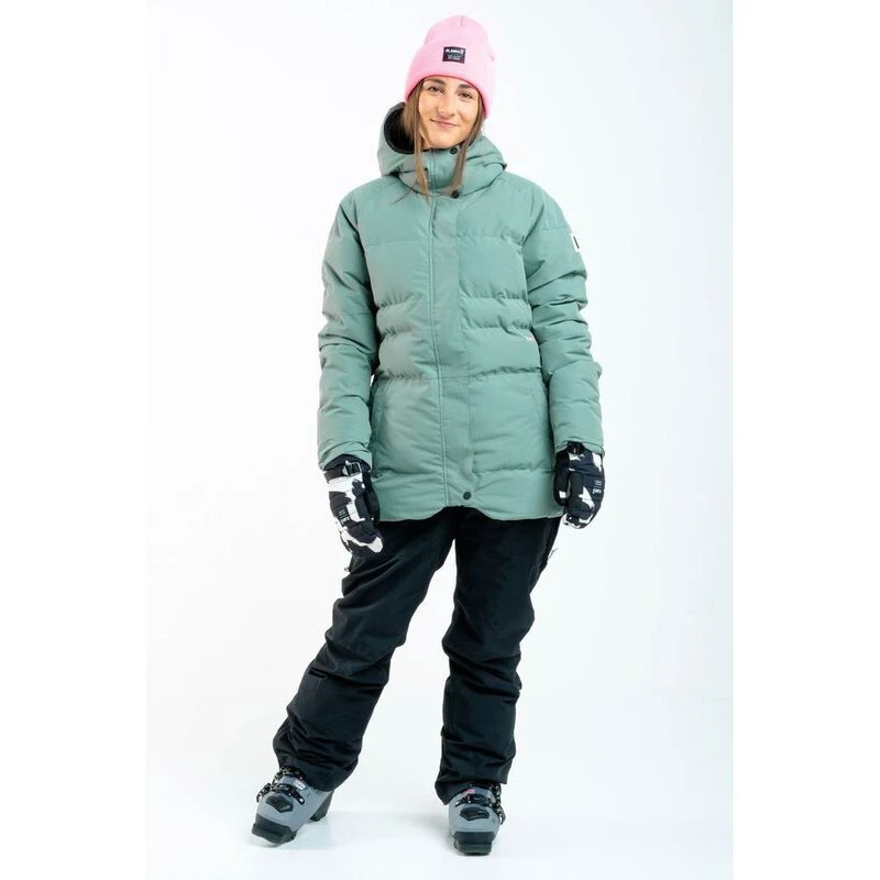 Green puffa jacket sales