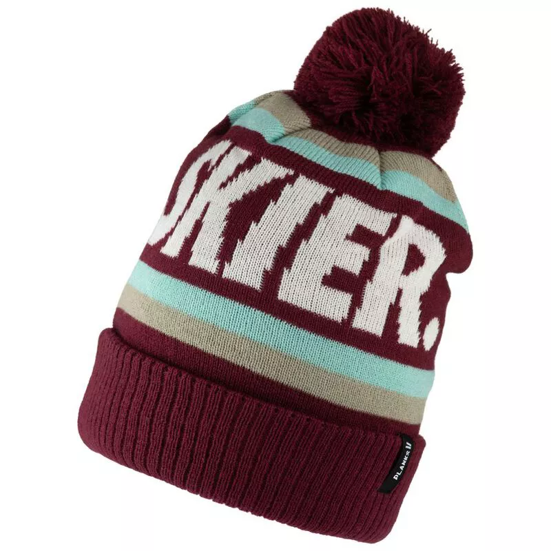 Planks Skier Bobble Hat (Plum