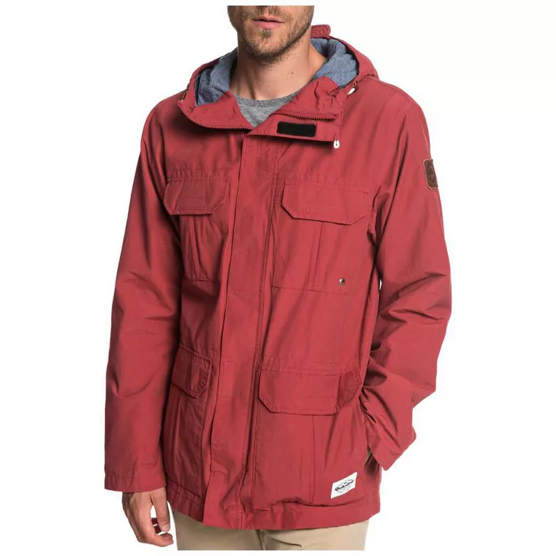 Quiksilver Mens Fresh Evidence Field Jacket Brick Red Sportpursuit