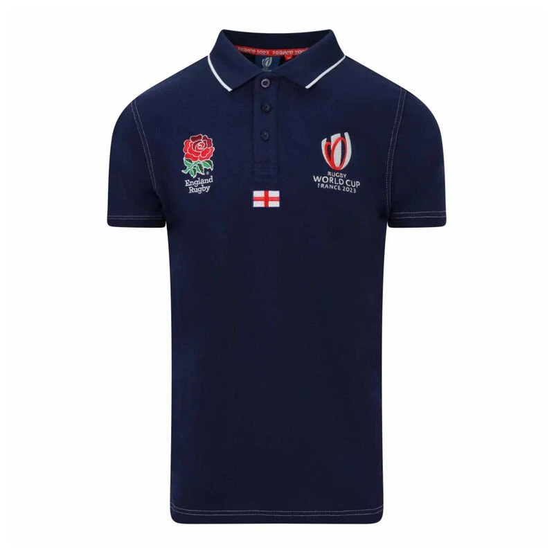Rugby World Cup Mens England Rugby x RWC Cotton Polo (Navy) Sportpur