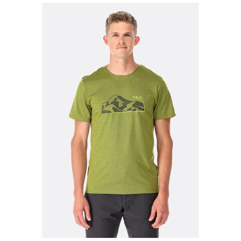Rab Mens Mantle Mountain T-Shirt (Chlorite Green Marl)