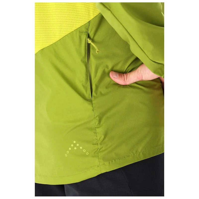 Rab Mens Windveil Pullover (Aspen Green/Zest)