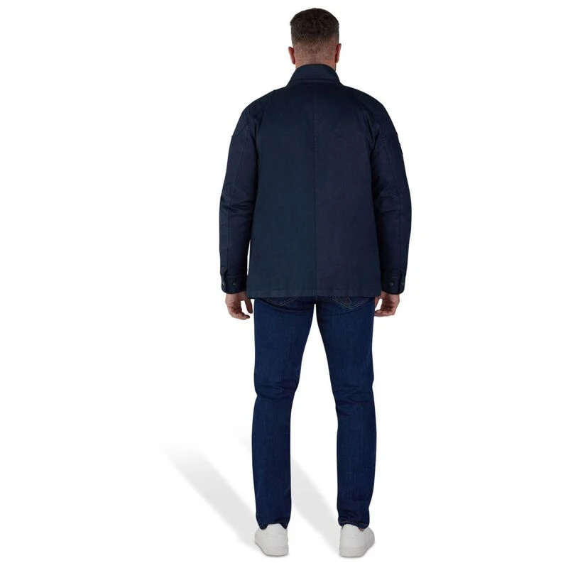 Raging Bull Mens Wax Effect Jacket Navy Sportpursuit
