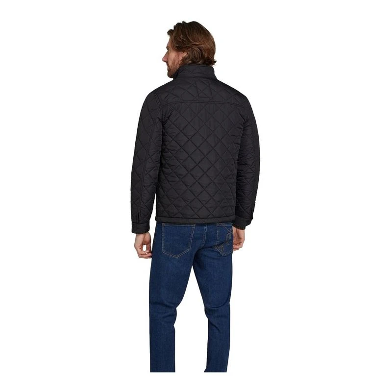 Raging Bull Mens Lightweight Quilted Harrington Jacket Black Sport