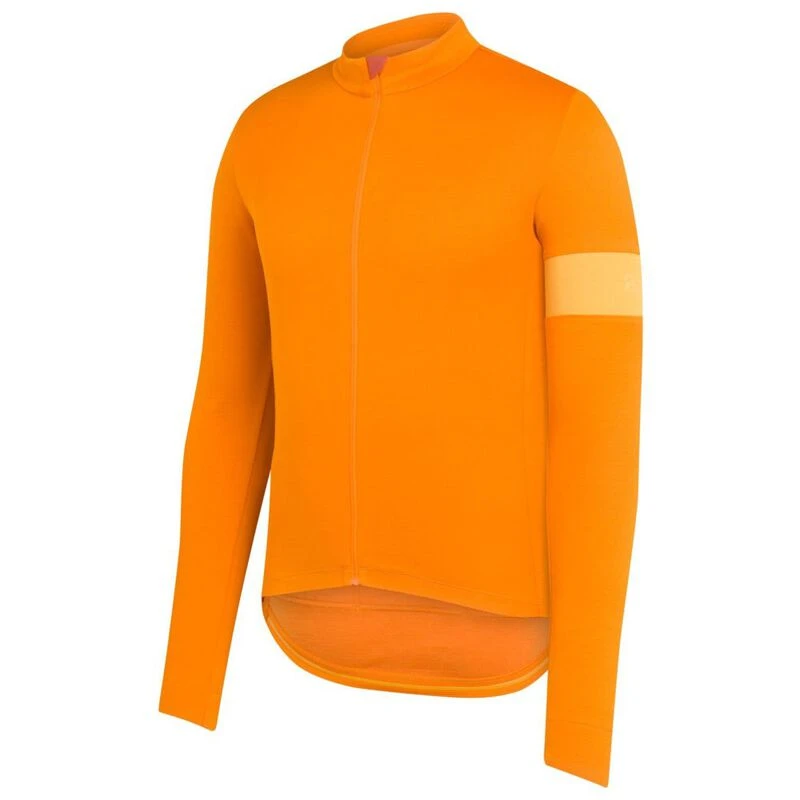 Rapha Mens Classic Long Sleeve Jersey Orange Dark Yellow Sportpurs