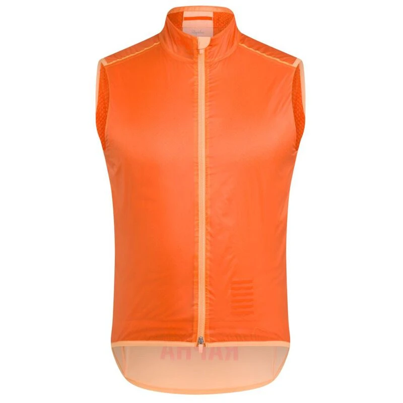 Rapha Mens Pro Team Insulated Gilet Peach Orange Sportpursuit