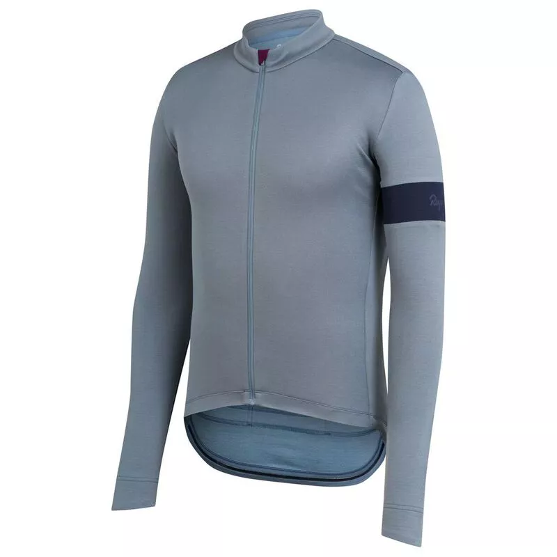 Rapha Mens Classic II Long Sleeve Jersey (Grey Blue) | Sportpursuit.co