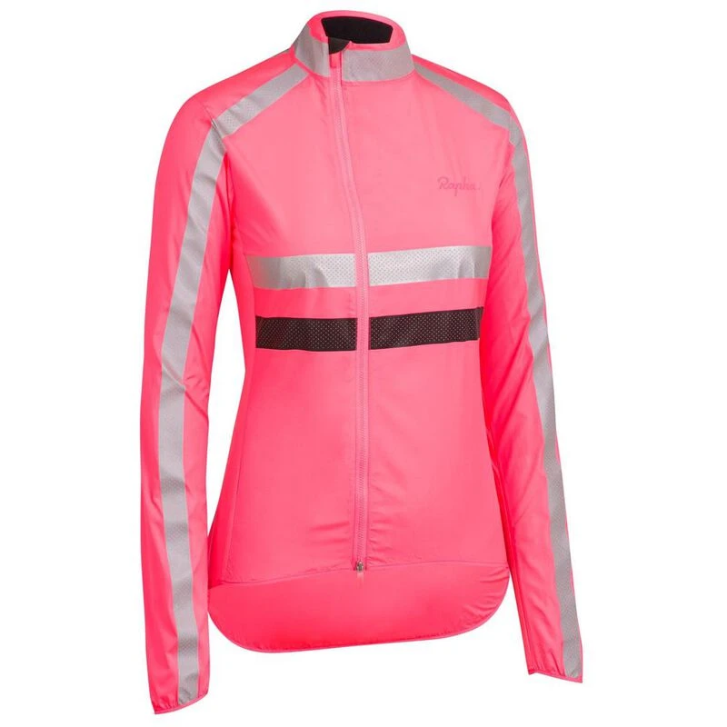 Rapha Womens Brevet Visibility Jacket High Vis Pink Sportpursuit.c