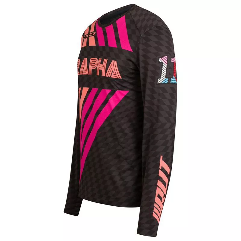Rapha Mens Cross Long Sleeve Technical T Shirt Black Sportpursuit