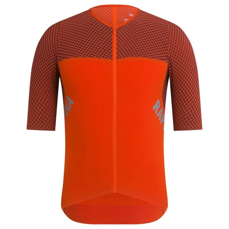 Rapha Mens Pro Team Crit Jersey Dark Orange Dark Navy Sportpursuit