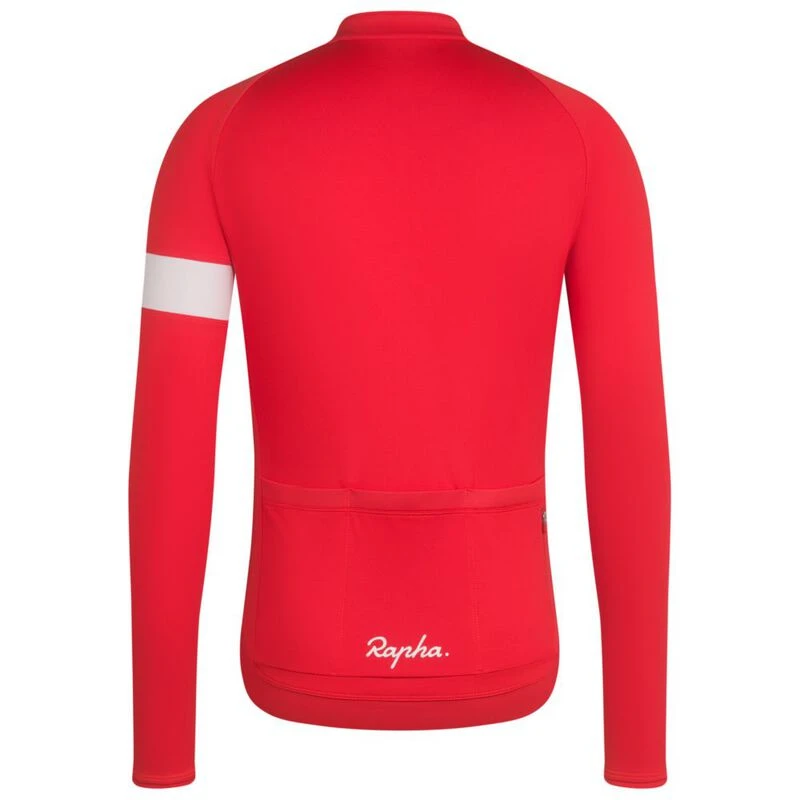 Rapha Mens Long Sleeve Core Jersey (Red/White)