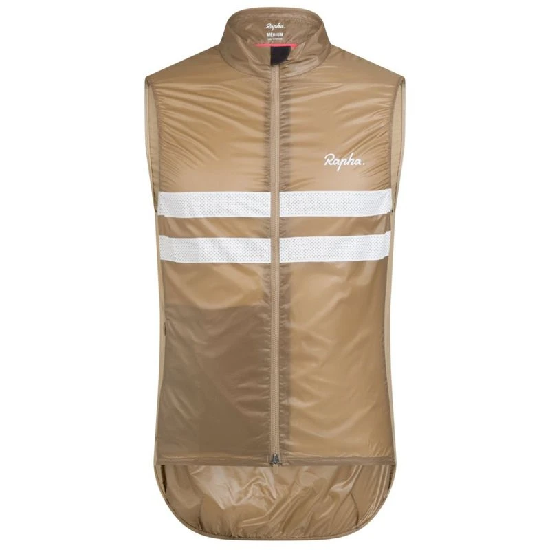 Rapha Mens Brevet Gilet Tan White Sportpursuit