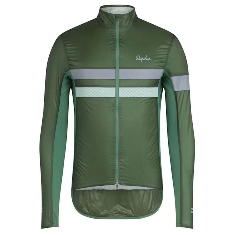 Rapha Mens Brevet Insulated Jacket (Olive Green/Silver/Pale Lilac) | S