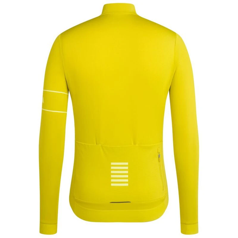 Rapha Mens Pro Team Thermal Jersey (Gecko Yellow/Lime Green) | Sportpu