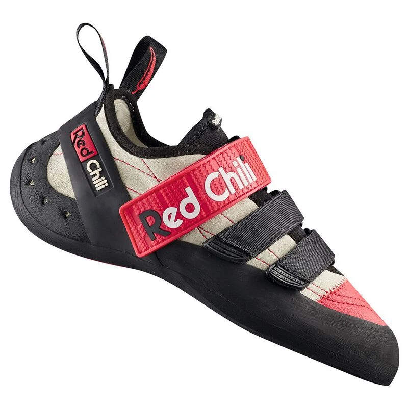 Red Chili Spirit Velcro Impact Zone 3 Climbing Shoes White Red