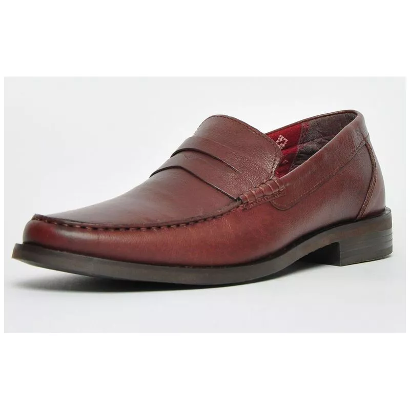 Red Tape Mens Rondon Leather Shoes Burgundy Sportpursuit