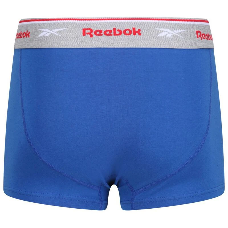 Reebok Mens Everyday Boxers (5 Pack Court Blue/Stripe/BlackNavy/Red)
