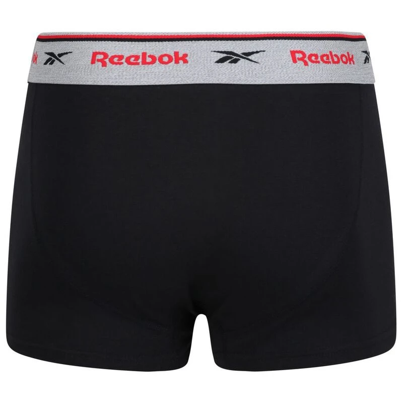 Reebok Mens Everyday Boxers (5 Pack Court Blue/Stripe/BlackNavy/Red)